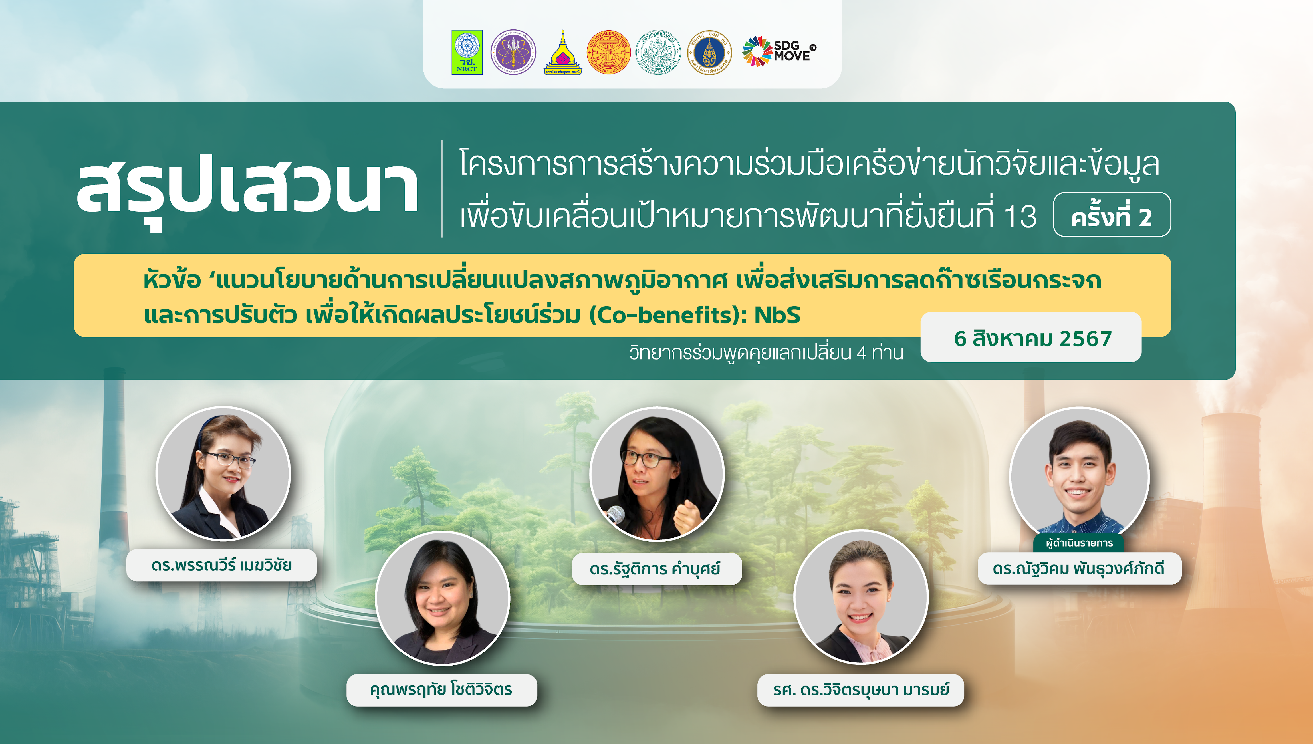 SDG Updates | สรุปเสวนา ‘การประชุมสร้างความร่วมมือระหว่างเครือข่ายนักวิจัยด้านการเปลี่ยนแปลงสภาพภูมิอากาศ ครั้งที่ 2’