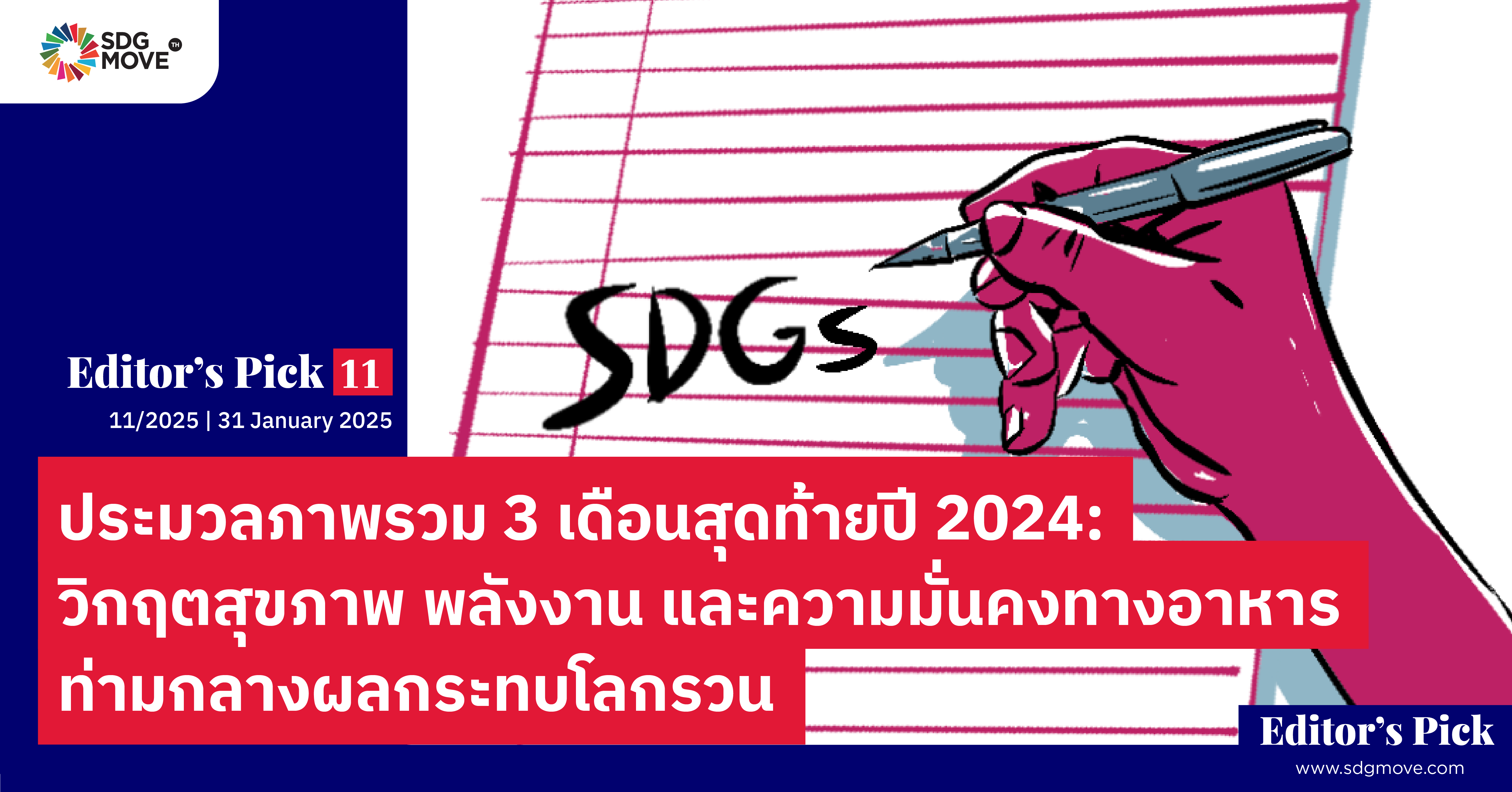 Editor’s pick 11 | ประมวลภาพรวม 3 เดือนสุดท้ายปี 2024: วิกฤตสุขภาพ พลังงาน และความมั่นคงทางอาหาร ท่ามกลางผลกระทบโลกรวน 